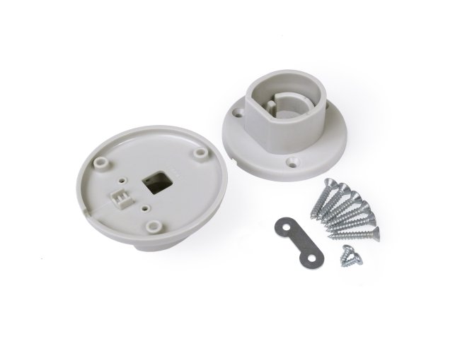 Úchyt pro šatní profil OVAL20 šedý, kompletní sada - foto 1