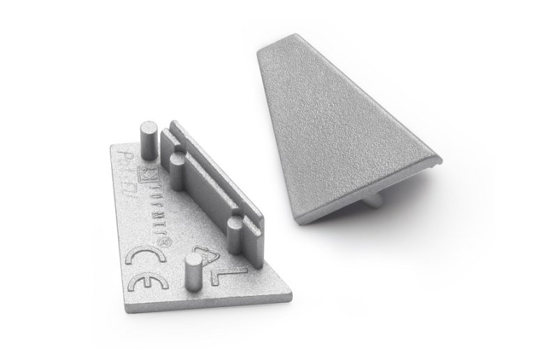 Difuzory a koncovky - Koncovka profilu CORNER14 gen2 stříbrná, A4980040 - foto 1