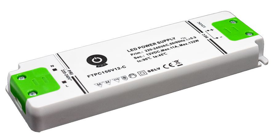Napájecí zdroje 12V - 132W Nábytkový napájecí zdroj, FTPC150V12, 12V, 11A, IP20 - foto 1