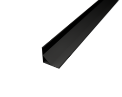 Rohové profily - Hliníkový LED profil CORNER 2, černý, LP202B/LP203B