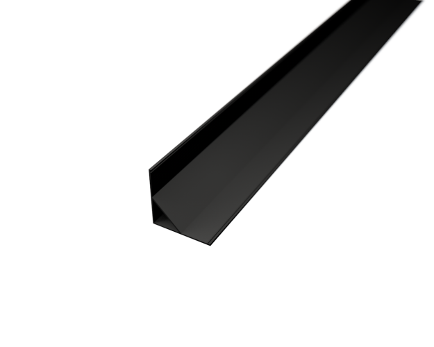 Rohové profily - Hliníkový LED profil CORNER 2, černý, LP202B/LP203B - foto 1