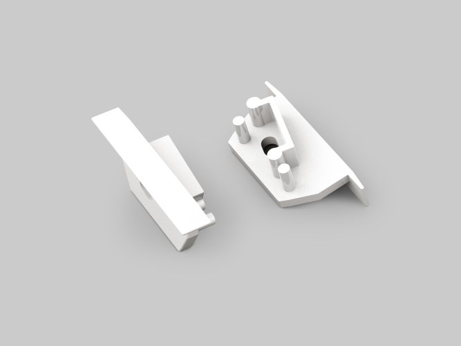 Difuzory a koncovky - Koncovka profilu DIAGONAL14 bílá. H5999901 - foto 1