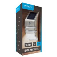 Solární - Modee Lighting LED solární nástěnná lampa 124 + senzor, IP44, 9000K, 30lm