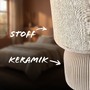 Stolní lampy dekorační - BRILO 7538011 Ino stolní lampička, látkové stínidlo, keramický podstavec, 15x28 cm (DxH), hnědá - BRILO - foto 4