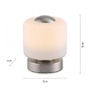 Stolní lampy dekorační - PN 4037-55 BOTA LED stolní lampa stříbrná, kruhová, dotykový stmívač, nadčasový design 3000K - PAUL NEUHAUS - foto 4