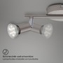 Bodová - BRILO 2767-022 Bodové svítidlo 25,5 cm 2xGU10 3W 250lm matný nikl - BRILO - foto 4