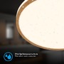 Kruhová - BRI 3870014 Acorus W stropní svítidlo pr.28 cm - 12W, 1200lm, LED, IP44, teplá bílá, bílé/dřevo - BRILONER - foto 4