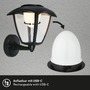 Nástěnná - BRI 3929015 LED nabíjecí nástěnné svítidlo, venkovní, retro, dotykový vypínač, vyměnitelné baterie, vč. USB-C kabelu, stmívatelné, IP44, černá - BRILONER - foto 4