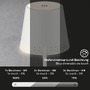 Na stůl - BRILO 7438-016 LED nabíjecí stolní lampa 38 cm 2,6W 280lm bílé - BRILO - foto 4
