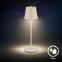 Stolní lampy dekorační - BRILO 7517011 Cilano RGBW stolní lampa na baterie IP44, stmívatelná, vč. nabíjecí základny, béžová - BRILO - foto 4