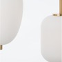 Vícečetná - NV 9624067 Závěsné svítidlo LATO opálové sklo antický mosazný kov černý kabel E14 3x5W 230V IP20 bez žárovky - NOVA LUCE - foto 4