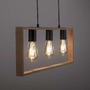 Podélná - LD 15652-18 FRANKY LED závěsné svítidlo, černá, dřevěný rám, kov, 3 ramenné - LEUCHTEN DIREKT / JUST LIGHT - foto 4