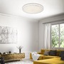 Kruhová - BRILO 3345-016 LED stropní svítidlo hvězdné nebe, pr. 56 cm, 48 W, bílé - BRILO - foto 4