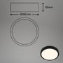 Kruhová - BRILO 3703-015 LED přisazené svítidlo pr. 38 cm, 24 W, 2000 lm, černá - BRILO - foto 4