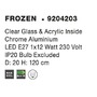 Koule - NV 9204203 Závěsné svítidlo FROZEN čiré sklo a akryl uvnitř chromovaný hliník E27 1x12W IP20 bez žárovky - NOVA LUCE - foto 4