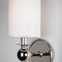Dekorativní - HVLG 6031-PN-CE Nástěnné svítidlo GORDON mosaz/hedvábí nikl/bílá E14 1x40W - HUDSON VALLEY - foto 4