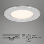 Kruhová - BRI 7053-014 LED vestavné svítidlo, pr. 11,5 cm, 6 W, matný chrom - BRILONER - foto 4