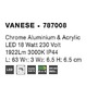 Přisazená - NV 787008 Nástěnné svítidlo nad zrcadlo VANESE chromovaný hliník a akryl LED 18W 3000K IP44 - NOVA LUCE - foto 4