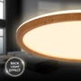 Kruhová - BRILO 7450314 Tava Wood LED stropní svítidlo, přímé a nepřímé osvětlení, ploché, imitace dřeva, kruhové 29 cm - BRILO - foto 4