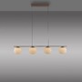 Podélná - LD 15179-39 LED závěsné svítidlo NAMI, písková barva, 4-ramenné, stmívatelné, opálové sklo, SimplyDim, 3000K - JUST LIGHT - foto 4