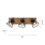 Bodová - LD 15119-18 TARO LED stropní svítidlo přírodní dřevo černá 3 ramenné otočné industriální design - LEUCHTEN DIREKT / JUST LIGHT - foto 4