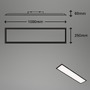 Hranatá - BRILO 7067-015 Slim svítidlo LED panel, 100 cm, 22 W, černá - BRILO - foto 4