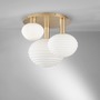 Dekorativní - FAN I-RIPPLE-PL3-ORO Stropní přisazené svítidlo Ripple zlatá, 3xE27, 53,5 x 39 cm - FANEUROPE - foto 4