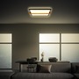 Hranatá - BRI 3845015 Remsa LED stropní svítidlo, dekor dřeva, přímé a nepřímé osvětlení, hranaté 31,5x29 cm, černá/dřevo - BRILONER - foto 4