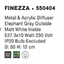Kruhová - NV 550404 Stropní svítidlo FINEZZA stropní svítidlo zvenku slonově šedá ocel zevnitř matná bílá ocel E27 3x12 W - NOVA LUCE - foto 4