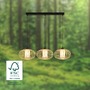 Vícečetná - BRI 4759031 Závěsné svítidlo, 120 cm, 3x E27, max. 10W, barva dřeva - BRILONER - foto 4
