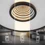 Kruhová - BRI 3847015 Toro LED stropní svítidlo, tunelový efekt, přímé a nepřímé osvětlení, černá, 42cm kruhové - BRILONER - foto 4
