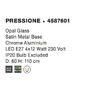 Kruhová - NV 4587601 Závěsné svítidlo PRESSIONE opálové sklo saténová kovová základna chromovaný hliník E27 4x12W IP20 bez žárovky - NOVA LUCE - foto 4