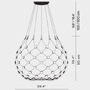 Dekorativní - LUCE 1D86KW102001B Závěsné svítidlo MESH korpus 100cm 2700K 61W LED vč.závěsného systému 1m a bezdrátového ovládání (starý kód: LUCE 1D86KW101001A) - LUCEPLAN - foto 4