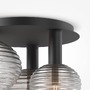 Dekorativní - M MOD268CL-03B Stropní svítidlo Reels E14 3x40W černý kov kouřové sklo - MAYTONI - foto 4