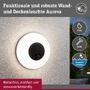 Nástěnná - P 94956 LED venkovní nástěnné svítidlo Aureva pohybové čidlo IP65 kruhové 220mm 2200 - 4000K 20,5W 230V antracit/bílá polykarbonát - PAULMANN - foto 4