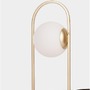 Stolní lampy dekorační - NV 9695225 Stolní lampa HOOK saténový zlatý kov a opálové bílé sklo LED 4.8W 230V 3000K IP20 - NOVA LUCE - foto 4