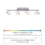 Bodová - LD 12084-55 LOLAsmart - SABI LED stropní svítidlo, LOLAsmart, Smart Home, RGB, CCT, stmívatelné, dálkový ovladač RGB+2700-5000K - LEUCHTEN DIREKT / JUST LIGHT - foto 4