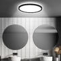 Kruhová - BRILO 7525415 Move LED stropní svítidlo IP44, přímé a nepřímé osvětlení, pohybové čidlo, černá - BRILO - foto 4