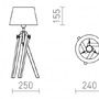 Stolní lampy dekorační - RED R14040 AMBITUS/ALVIS 24 stolní krémově bílá bambus 230V E27 7W - RED - DESIGN RENDL - foto 4