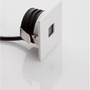 Zapuštěná - NV 9045514 Venkovní zapuštěné svítidlo do zdi PASSAGGIO bílý hliník LED 1W 3000K 3V IP54 délka kabelu 1.80m použijte driver 9020170 - NOVA LUCE - foto 4
