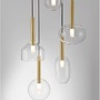 Vícečetná - NV 9028835 Závěsné svítidlo AMELIA zlatá a čiré sklo G9 5x5W 230V IP20 bez žárovky - NOVA LUCE - foto 4