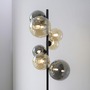 Stojací lampy - PN 585-18 POPSICLE LED stojací svítidlo černé s nožním vypínačem - kouřové a jantarové sklo 3000K - PAUL NEUHAUS - foto 4