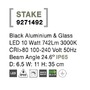 Zápichy - NV 9271492 Venkovní svítidlo s bodcem STAKE černý hliník a sklo LED 10W 3000K 100-240V 24st. IP65 - NOVA LUCE - foto 4