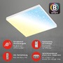 Hranatá - BRILO 7382-016 Hvězdné nebe CCT svítidlo LED panel, 45cm, 24 W, 2500 lm, bílé - BRILO - foto 4