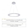 Kruhová - PN 2537-95 PURE-COSMO LED závěsné svítidlo v puristickém designu s nastavitelnou barvou světla a dálkovým ovladačem 2700-5000K - PAUL NEUHAUS - foto 4