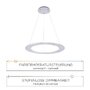 Kruhová - PN 2537-95 PURE-COSMO LED závěsné svítidlo v puristickém designu s nastavitelnou barvou světla a dálkovým ovladačem 2700-5000K - PAUL NEUHAUS - foto 4