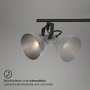 Bodová - BRILO 2049-034 Bodové svítidlo pr. 10 cm 3x E14 max. 40W antická stříbrná - BRILO - foto 4