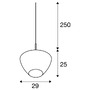 Koule - LA 1007879 PANTILO CONVEX 29 závěsné svítidlo, 250cm, E27, max. 40W, měď - BIG WHITE (SLV) - foto 4