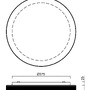 Kruhová - OS ERI67539 ERIS C3 stropní/nástěnné skleněné svítidlo bílá / bílo - černá IP43 4000 K 27W LED DALI (původní kód OS 67539) - OSMONT - foto 4