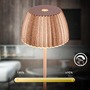 Stolní lampy dekorační - BRILO 7552013 Nabíjecí stolní lampa Riffle Mini - 20 cm, 1,5W, 150lm, bezdrátová, LED, stmívatelné, dotykový vypínač, měď - BRILO - foto 4